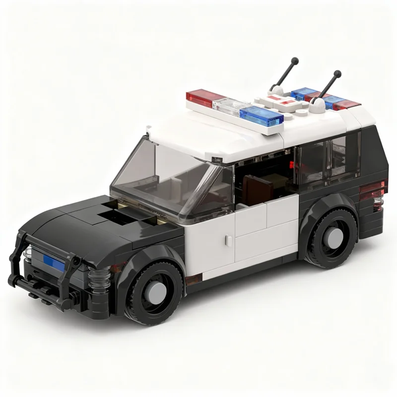 187pcs MOC Cars Simple SUV Police Version Model Building Blocks Art Craft Brick Collection Birthday Assemble Idea Creative DIY