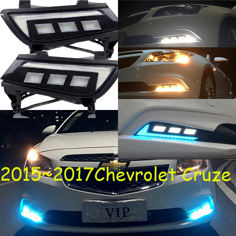 

1set 2015 2016 2017year for Chevrolet Cruze daytime light car accessories LED DRL headlight for Cruze fog light