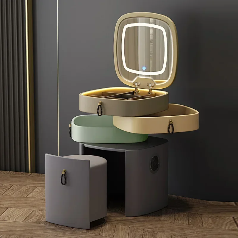 

Кофейный туалетный столик для спальни, современное интеллектуальное раскладное зеркало для макияжа, комоды для хранения, спальня, Vestidores, мебель для салона