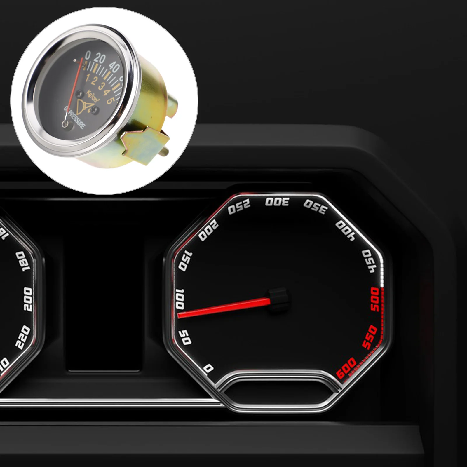 

1Set Accurate Automotive Oil Pressure Gauge High Precision Durable Metal Easy Install Real Time Data Monitoring Car Accessory