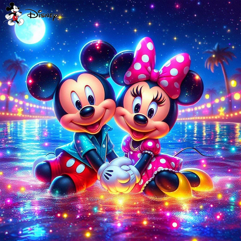 Disney 5D DIY Diamond Painting Cartoon Mickey & Minnie Mouse Diamond Embroidery Mosaic Art Rhinestone Home Decor Children's Gift 