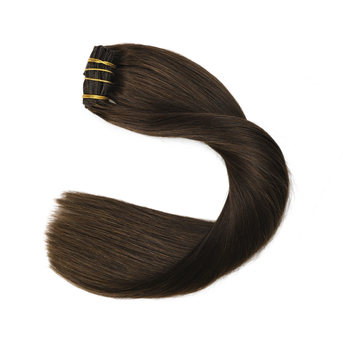 Xdhair Clip In Hair Extensions 100G 120G 14 "-22" Donkerbruine Clip In Hair Extensions Voor Vrouwen