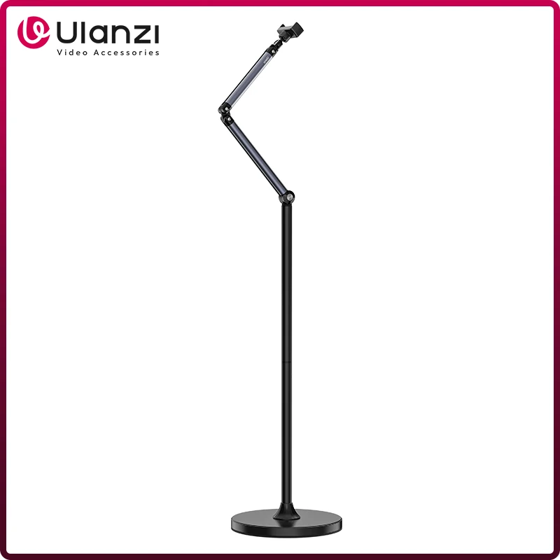 

Ulanzi TH07 1.45M Mobile Phone Overhead Floor Stand with Flexible Arm 360° Rotation Phone Mount for MakeUp Food Photography Vlog