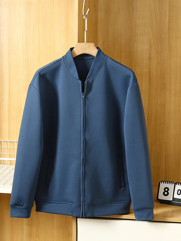 

Air Layer Jaet Loose Casual Baseball Collar Men's Spring Autumn Breathable Polyester Fiber Faion Urban Sle Zipper Closure