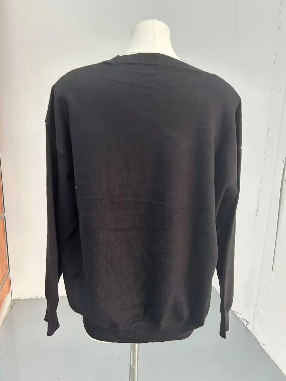 Women's New Round Neck Knit Sweater Loose Fit Cherry Print Top Cozy Oversized Long Sleeve Trendy Lazy Chic Style Soft Wool Blend