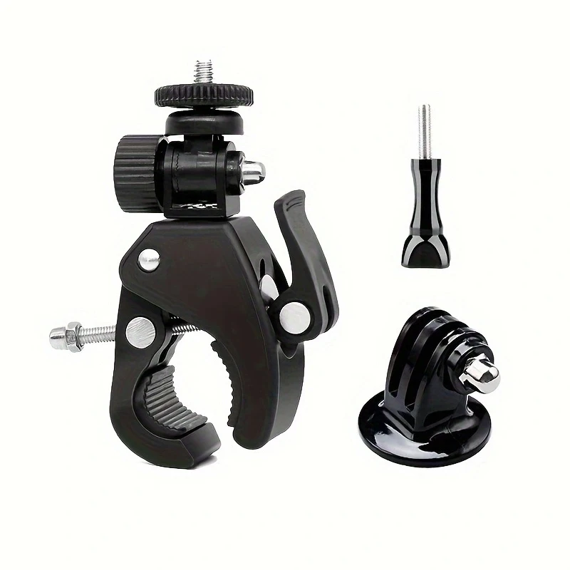 For Gopro Hero 12 11 10 9 8 7 6 5 4 Black Bicycle Motorcycle Handlebar 360 Degree Tripod Mount for YI 4K SJCAM Accessories image 3