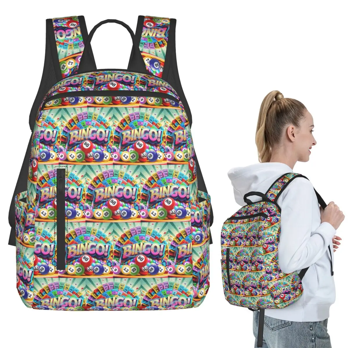 

Best Play Bingo Game For Bingo Players Backpack Student BookBag Children School Bag Laptop Shoulder Bags Boys Girls
