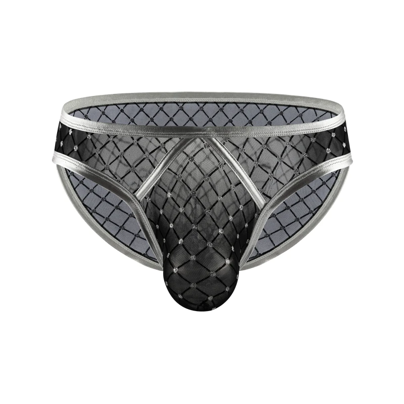 WIDYZON Gay Underwear Men Briefs Sexy Transparent Mesh Underpant Breathable Mens Slip Cueca Panties Erotic Briefs Homme Lingerie