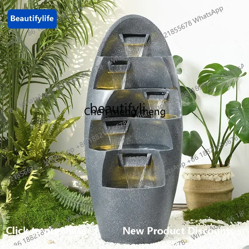 

183Lucky flow ornament circulating water fountain modern simple home decoration office6005