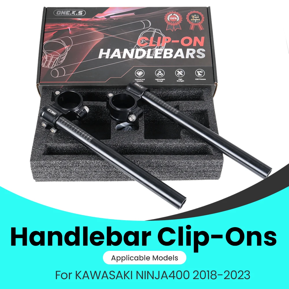 

Motorcycle Handlebar Clip-Ons Fork Handle Bars Clip ons For KAWASAKI NINJA400 2018-2023