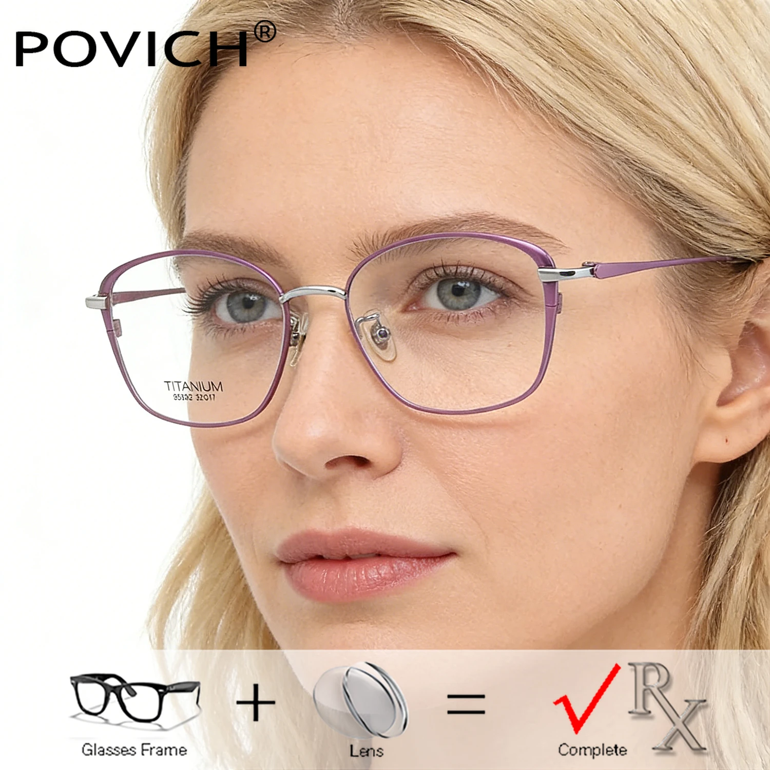 

2026 NEW Prescription Glasses Women's Titanium Optical Lenses With Myopia Hyperopia Reading ADD Progressive UV Eyewear