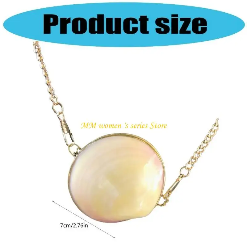 Q39C Túi đeo băng qua vai Clamshell tự nhiên với chuỗi có thể tháo rời cho phụ nữ