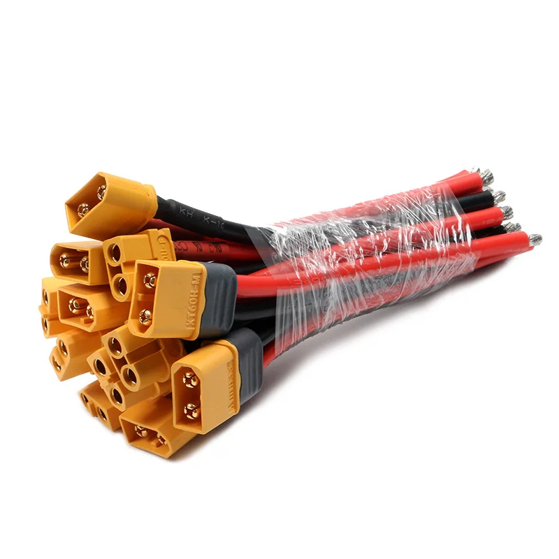 1pc XT60 / XT60U-(12AWG) with Sheath, Male and Female Head Model Aircraft Battery Plug Silicone Wire