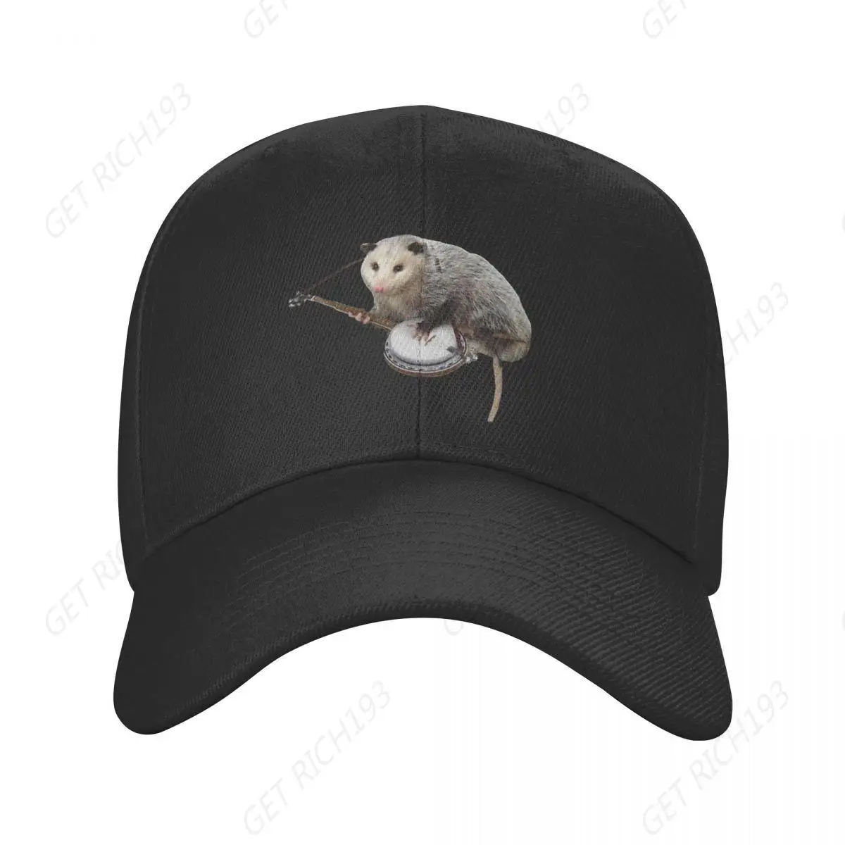 

Opossum Playing Banjo Anime Manga Cartoon Gift Baseball Cap Trucker Hat Custom Cap Designer Man Women'S