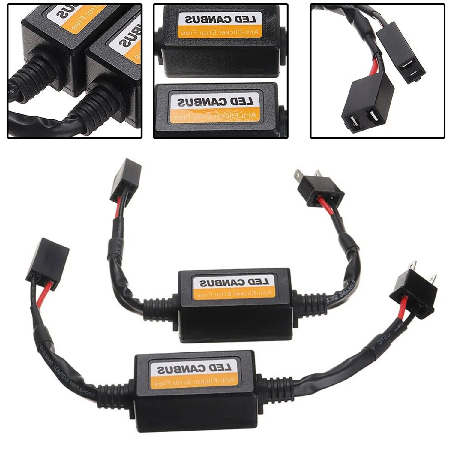 2pcs H7 Headlight 9V-16V LED Canbus Decoder Canceller For Headlight Fog Light Car Engine Replacement Parts