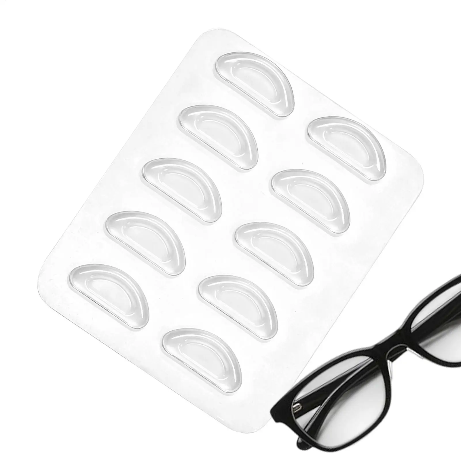 Nose Support Glasses Pads Silicone Clear Eye Pad Stickers for Glasses Anti Slip Push Nose Pads Eye Pads Stickers for Glasses