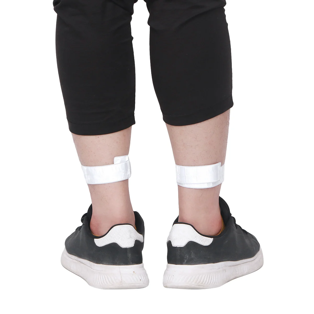 

2Pcs Ankle Reflective Tape Premium Polyester Safety Strips for Night Running Riding Visibility Enhancement Reflective Safety