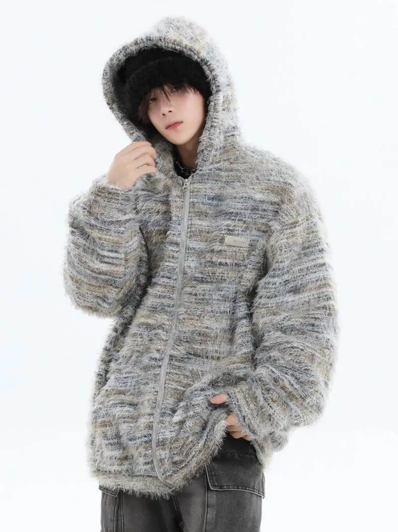 

Толстовка-кардиган унисекс Adient Color: повседневная, свободного кроя, теплая, из мягкого полиэстера, с длинными рукавами