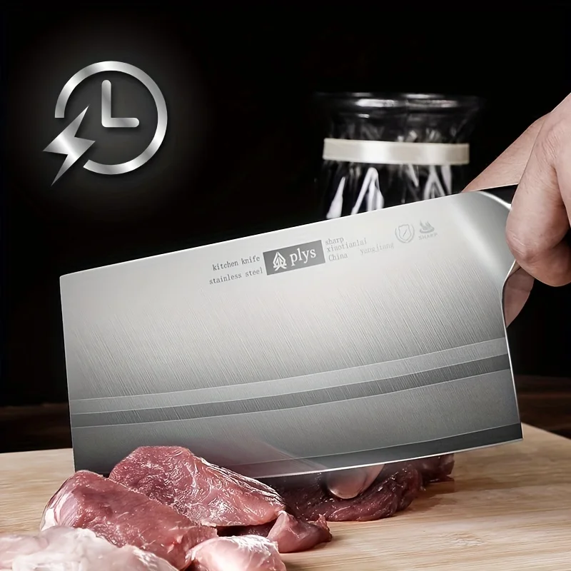 The kitchen knife is super sharp and specially designed for chefs to slice vegetables, chop bones, and cut knives. Kitchen L9195