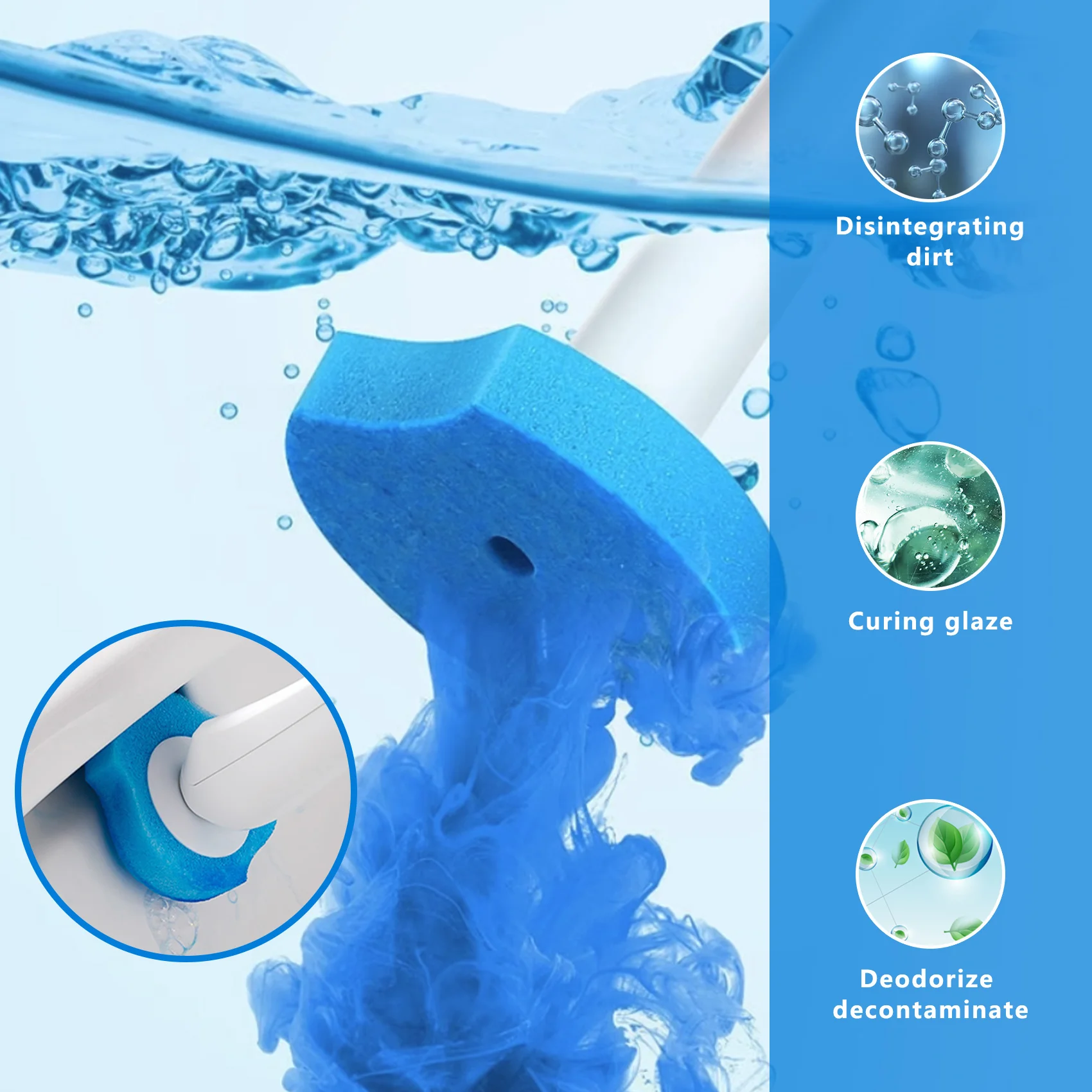 ABGH-Disposable Toilet Cleaning System Disposable Toilet Flushable Refill Fresh Brush Flushable Refills - 48 Refills