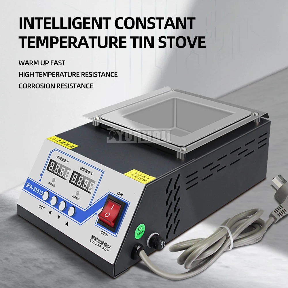 

700w 220v Solder Pot Tin Melting Furnace Rectangular Thermoregulation Soldering Desoldering Bath Temperature Ajustable