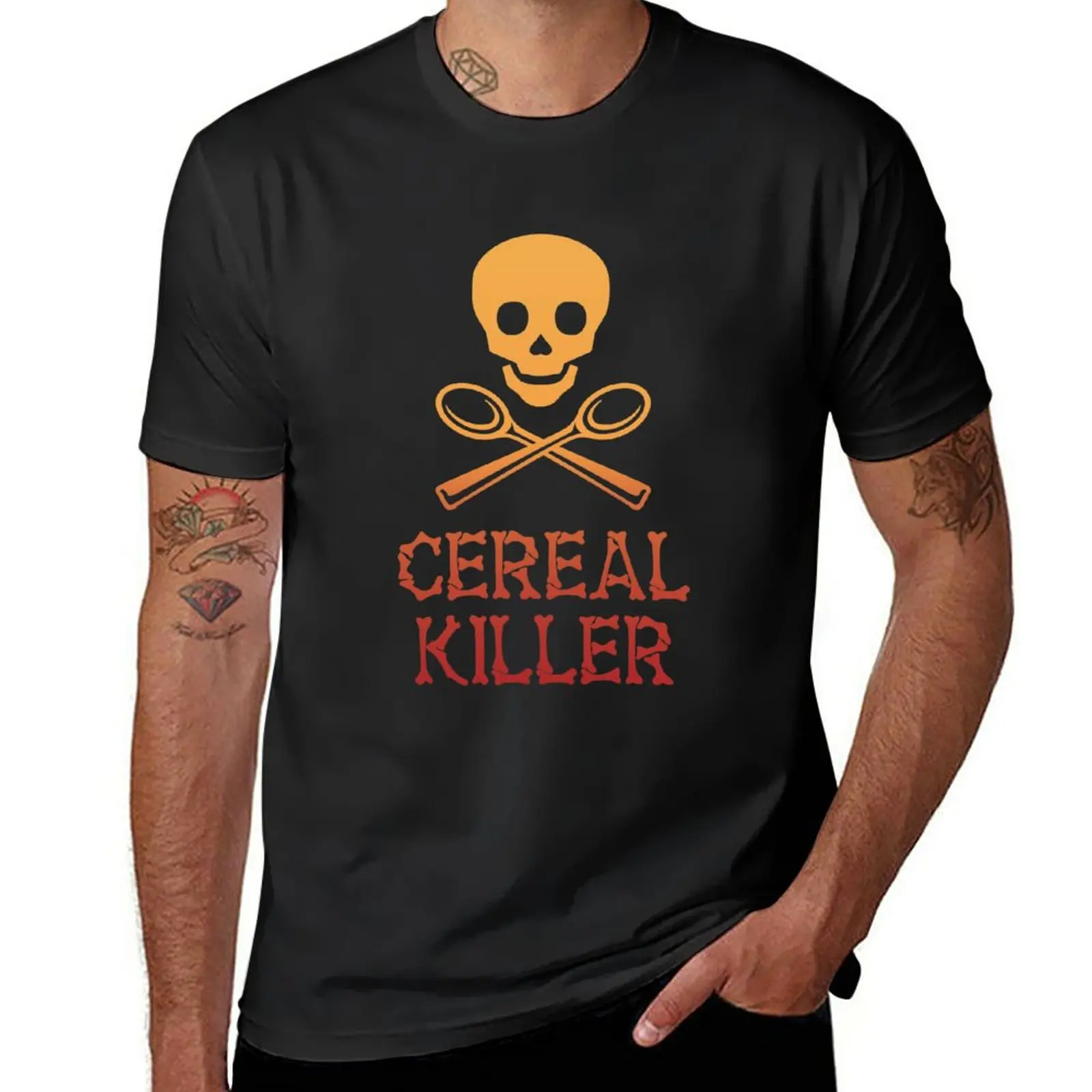 

New Cereal Killer T-Shirt anime clothes vintage clothes Short sleeve tee Men's t shirts