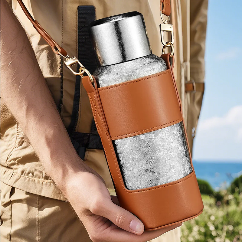 

KAMJOVE 680ML Double Layer Pure Titanium Thermos Cup with Mechanical Display Temperature Water Bottle for Keeping Warm