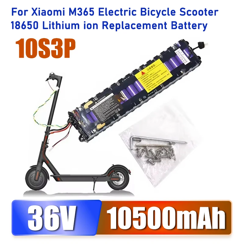 Lithium ion battery for Xiaomi M365 scooter and electric scooter, waterproof, Bluetooth communication, 36V, 10500mAh