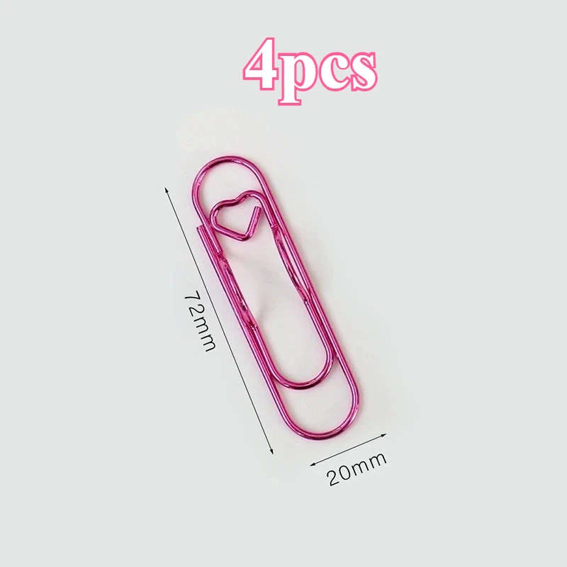4-multifunctionele penclip, pen, hangende liefde, paperclip, penknop, notebookaccessoires, penclip met vaste stoel