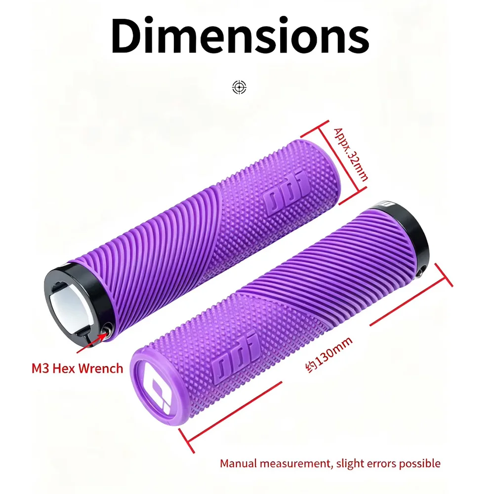 ODI Lock on Bicycle Handlebar Grip Rubber Bike Cuffs Shockproof Mountain Bike Handle Cover 22mm Scooter MTB Grip Cycling Parts