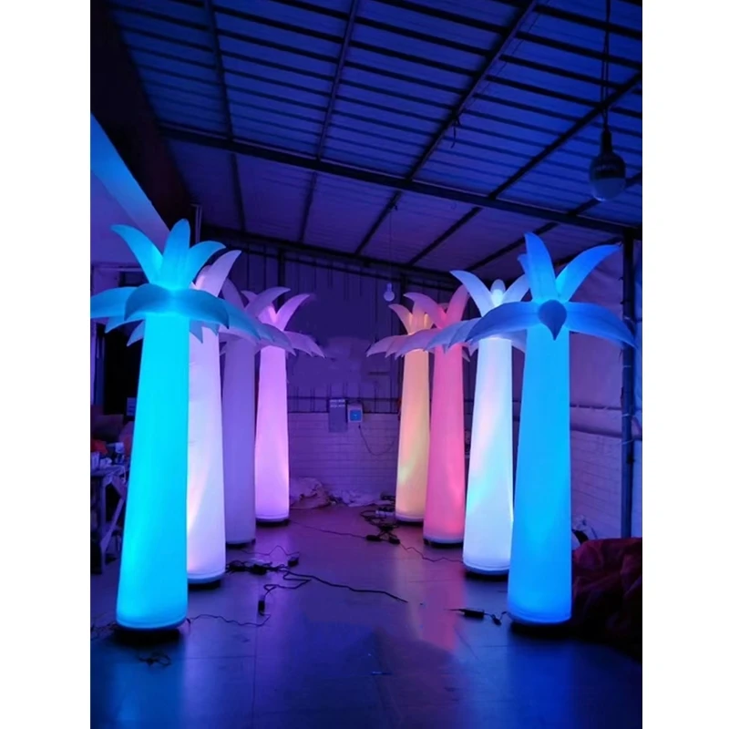 

Party Event Stage Decorations LED Light Giant Inflatable Palm Tree for Christmas Decoration Blow up Coconut Trees Decor