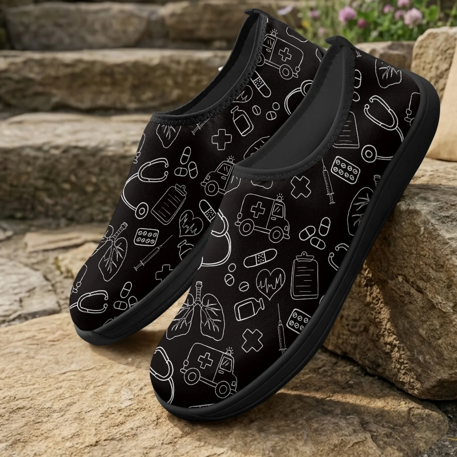 XIXIRIMIDO Wonmen's Slip-on Wide-toed Shoe Nurse Shoes Men's Sneakers Casual and Shoes Zapatillas de Mujer Tenis Feminino Clinic