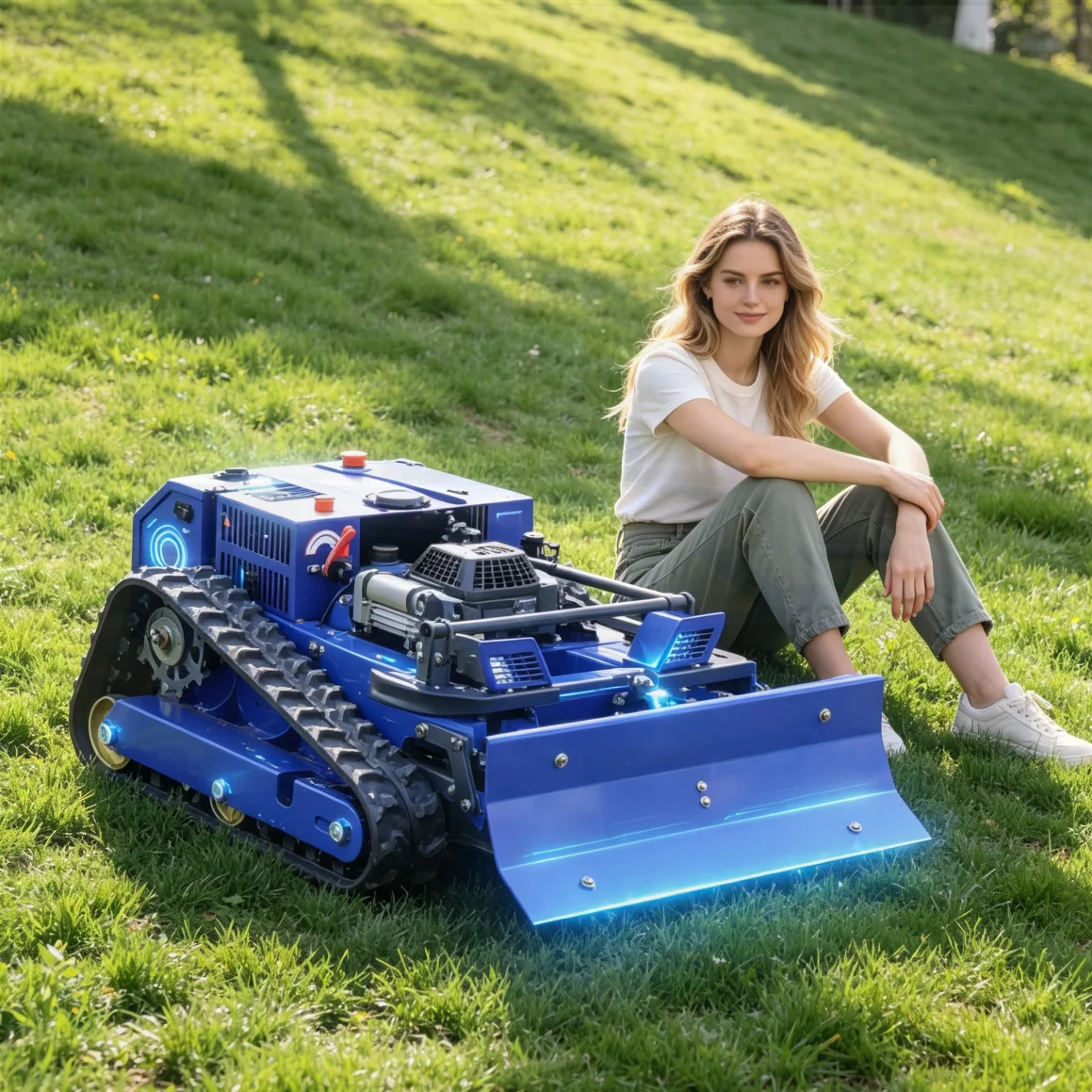 

Customized Remote Control Lawn Mower Electric 4-Stroke Engine Low Fuel Consumption Garden Care Tool with Remote