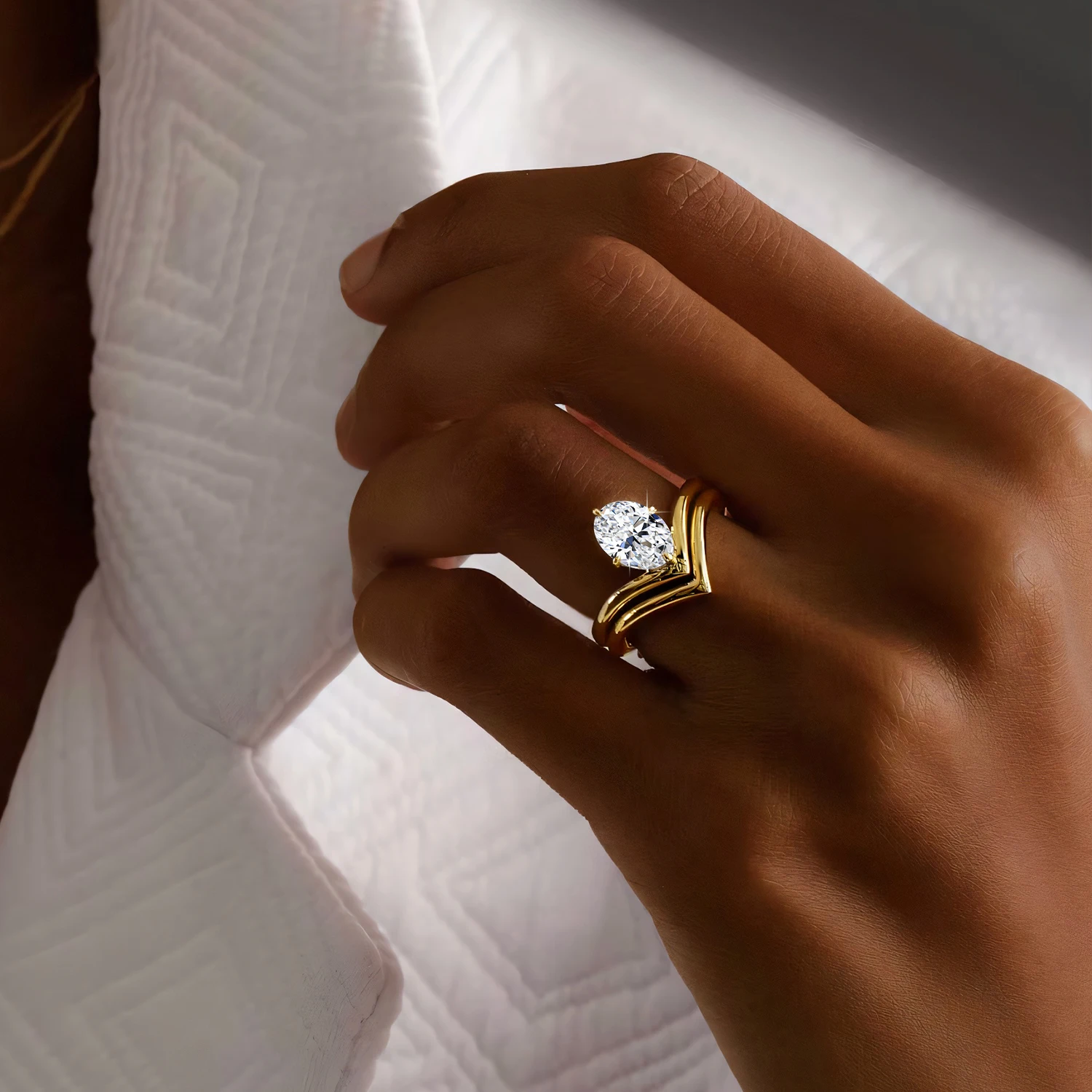 Szjinao 100% 14k Gold Marquise Moissanite Ring 2ct 7*9mm Luxury Engagement Jewelry Gifts For Women With Certificate Wholesale