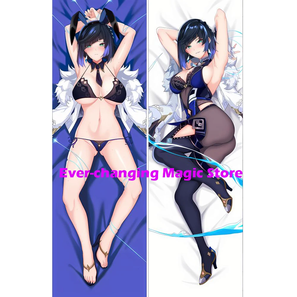 

Genshin Impact Yelan Full Body Pillow Case Dakimakura Throw Cushion Hugging Body Double-Sided Pillowcase