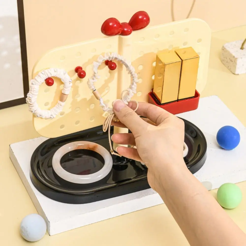 

Multifunctional Perforated Board Storage Rack DIY Removable Tray Pegboard Organizer Countertop Decoration Adjustable Storage Box