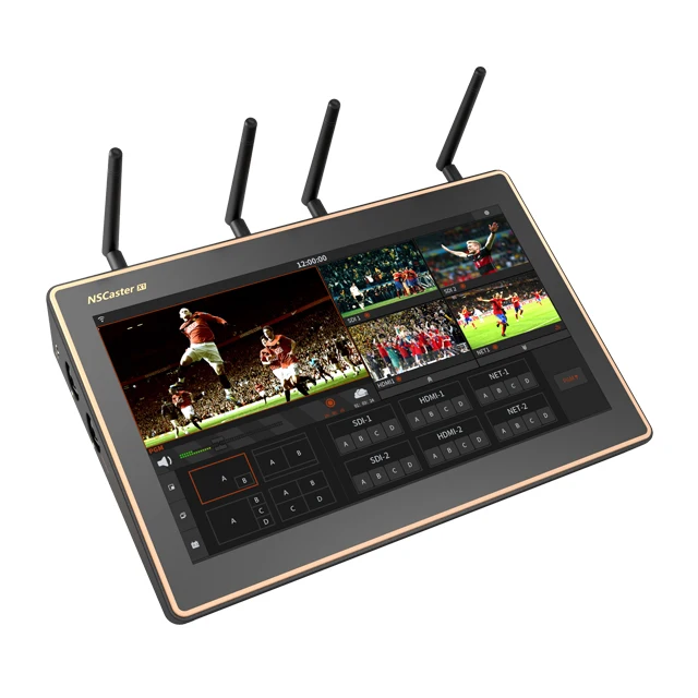 4G Portable 6CH SDI H DMI Multi-format Video Mixer Live Streaming Switcher