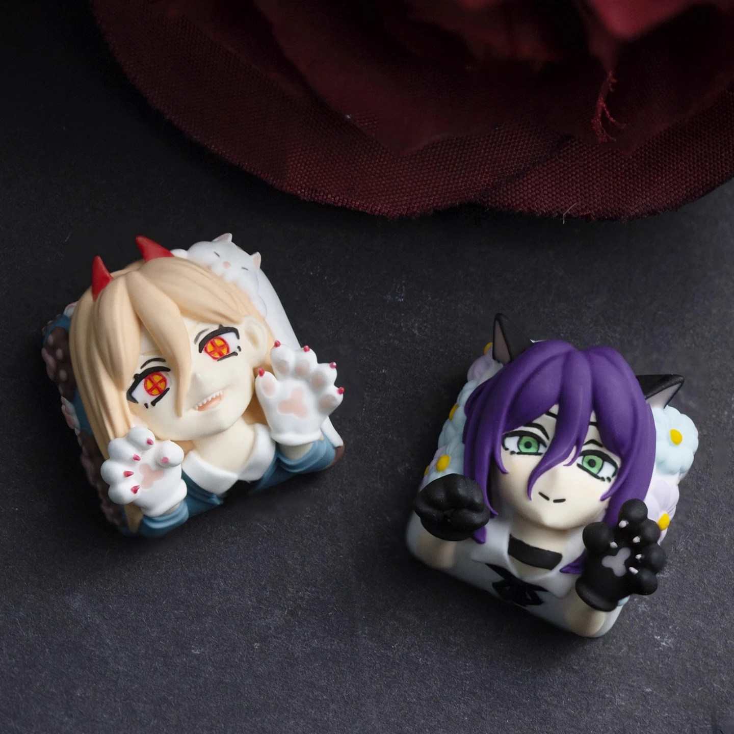 MAIMOOO Personalized Keycaps 1PC Chainsaw Man Reze Power Cute Resin Keycap for Mechanical Keyboard ESC Gifts レゼ パワー キーキャップ