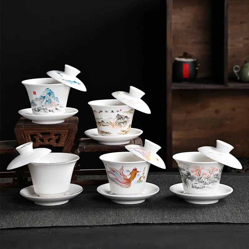 

150ml Chinese Ceramic Tea Cup Bone China Tea Sets Porcelain Kungfu Tea Ceremony Teacup Teaware Travel Meditation Cups Gift