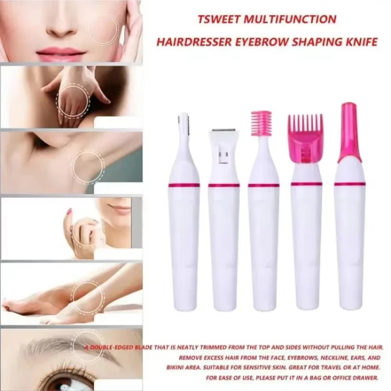 5 In 1 Set Women Epilator Female Eyebrow Trimmer Lady Shaver Hair Removal Shaver Machine Face Depilador Bikini Depilatory Tool image 2