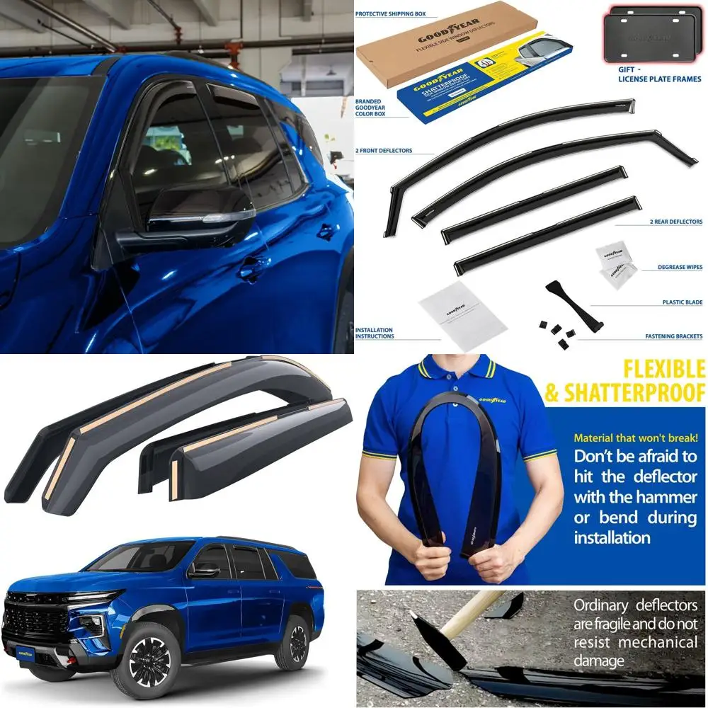 

Небьющиеся канальные дефлекторы окон для Chevrolet (Chevy) Traverse 2024-2026, защита от дождя, оконные козырьки для автомобилей, вентиляционные дефлекторы