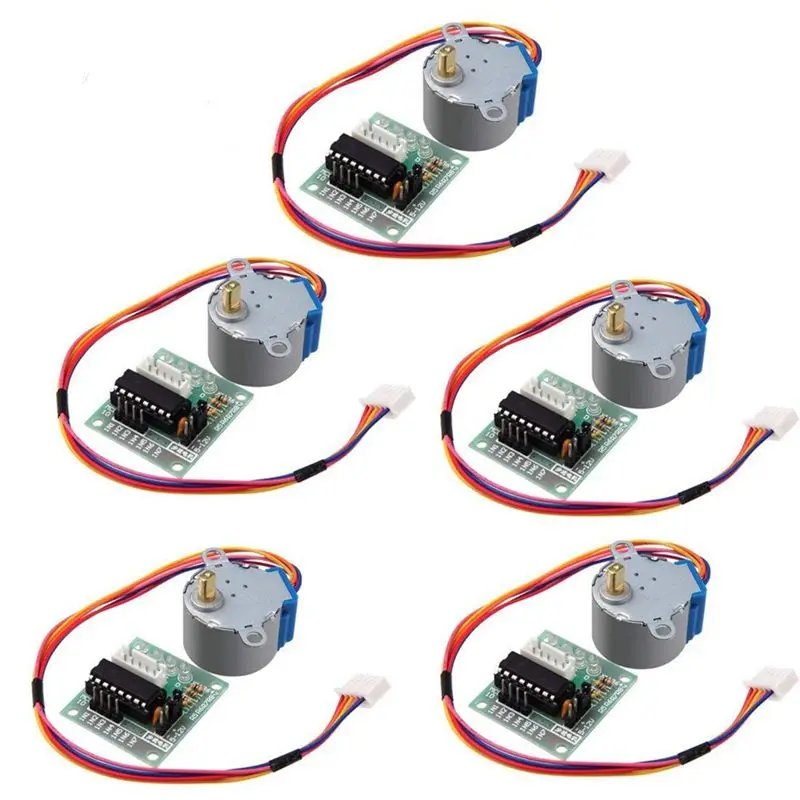 5 Set 28BYJ-48 ULN2003 5V Stepper Motor + ULN2003 Driver Board Suitable For Driver Test Module DIY Kit