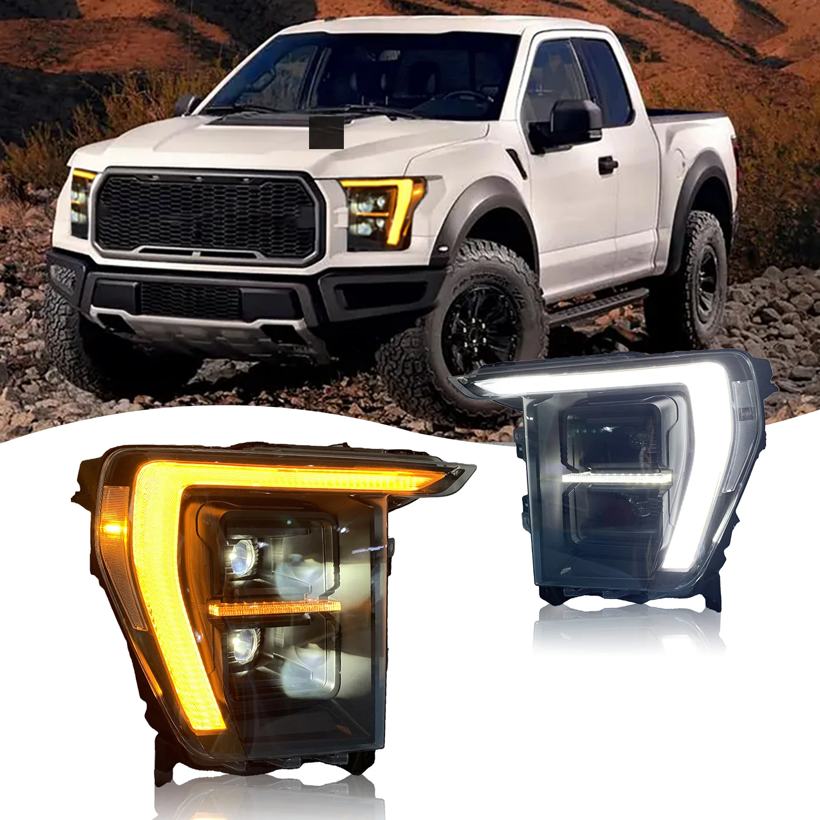 Car LED Headlight for Ford F-150 Head Lamp Automotive Accessories