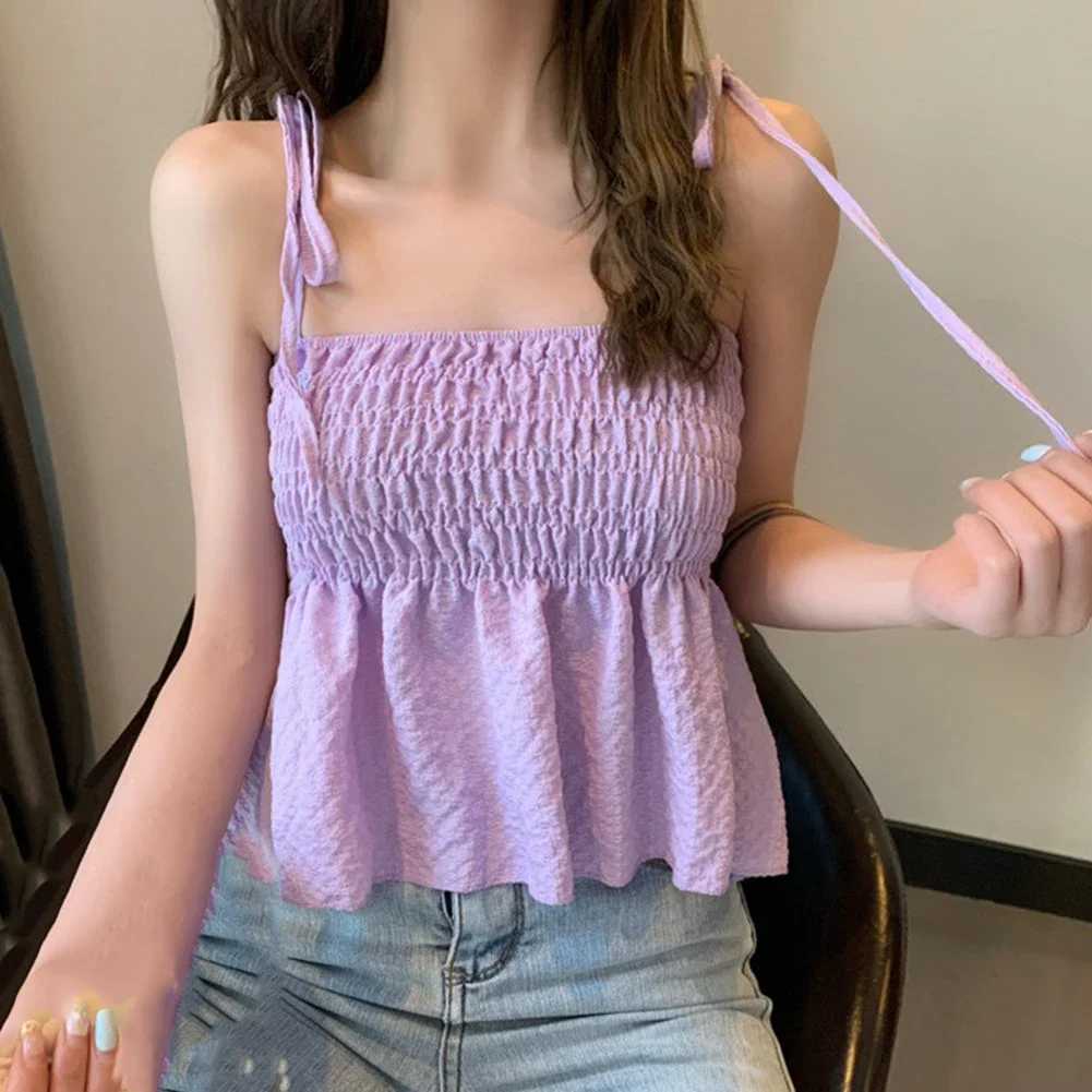 34cm Skirt Length Womens Summer Camisole One Shoulder Casual Club Performance Outfit Everyday Casual Style High Stretch Fabric