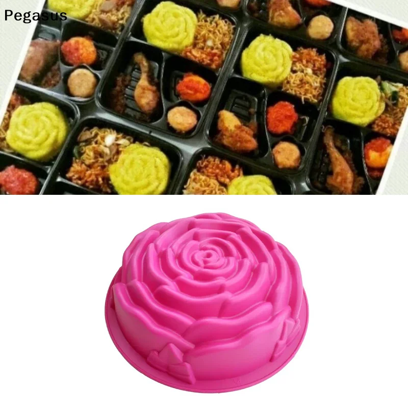 [S]1Pcs Rose Shape Bento Rice Mold, DIY Modeling Soap Making Rose Jelly Pudding Rose Bento Rice Mold Kitchen