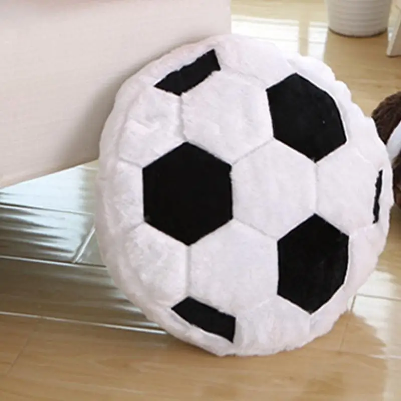 Ball Pillow Soccer Sports Ball Throw Pillow Stuffed Soft Plush Toy Pillows Decor For Bedroom Theme Plush Circle Throw Pillows