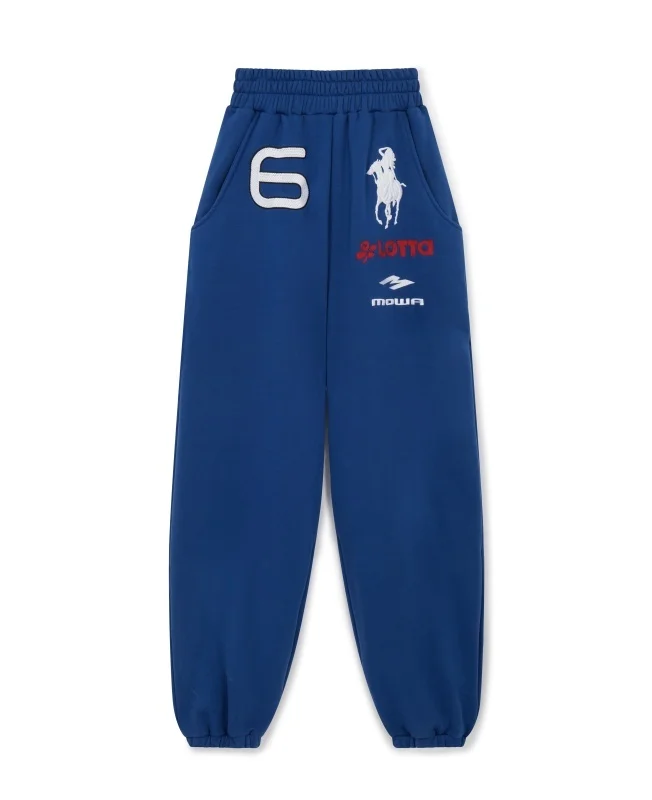 Angel Warhorse Embroidered American Retro Wide-leg Corset Sweatpants Baggy Fit Men Jogger Pants Trousers