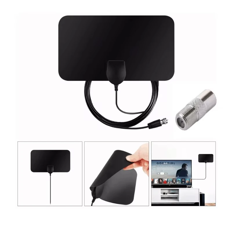 HD Digital TV Antenna Indoor Mini HDTV Antenna DVB-T2 Receiver Long Range Ground Wave Antenna for Home
