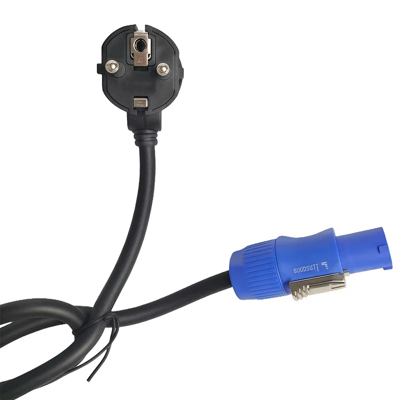 European Schuko Power Extension Cable, 3x1.5mm² for Stage Lighting, LED Beam Lights & Audio Equipment