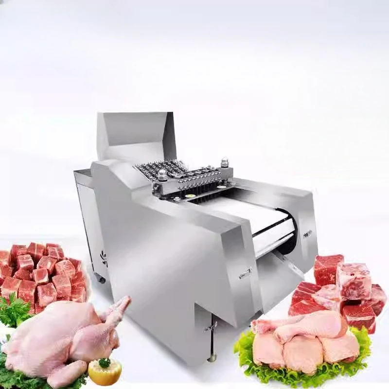 

Automatic chicken and duck cutting machine, pork trotters, frozen meat dicing and chopping machine, small